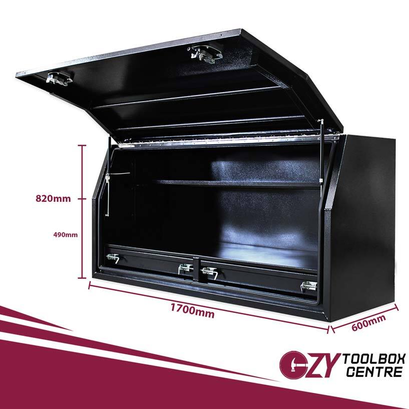 Built-in Drawers 1700mm x 600mm x 820mm Black OZY-1768FD-2B