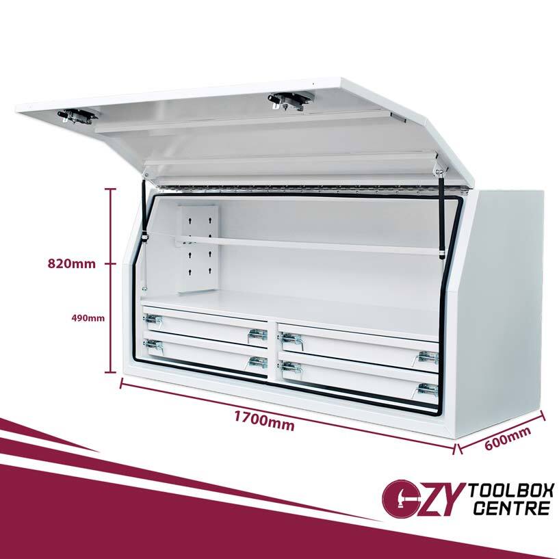 Built-in Drawers 1700mm x 600mm x 820mm White OZY-1768FD-4W