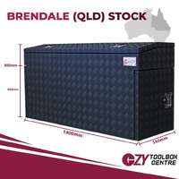 Aluminium Trailer Caravan Toolbox With Generator, Webber BBQ Slide OTC-1457B-Q Black - QLD Warehouse