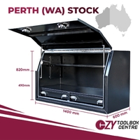 Built-in Drawers 1400mm x 600mm x 820mm Black OZY-1468FD-2B-P Perth Warehouse