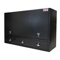 Truck Box Half Lid 3 External Drawers 1900 x 600 x 1200 Black  OTC-1961A-B-Q - QLD