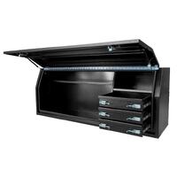 Built-in Drawers 1700mm x 600mm x 820mm Black OZY-1768FD-3B