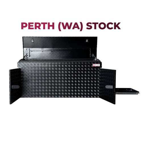 Aluminium Trailer Caravan Toolbox With Generator, Webber BBQ Slide OTC-1757-P Black Perth Warehouse